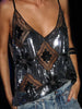 Aurora – Decorated Transparent Sequin Top for Women