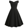 Women's Off-Shoulder Vintage A-Line Dress | Midi