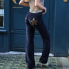 Sophie – Wide-leg jogging pants with star print for women