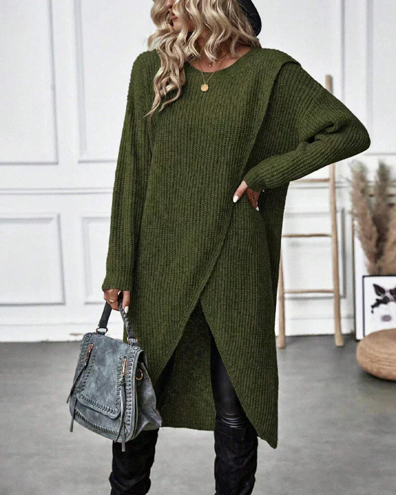 Emma™ Luxurious Knit Dress with Slit for Women