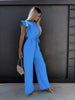 Women's Overall with Ruffle Sleeves | Wide Leg