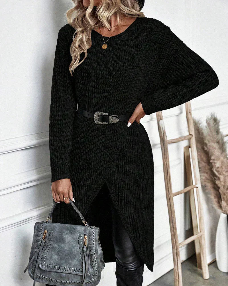Emma™ Luxurious Knit Dress with Slit for Women