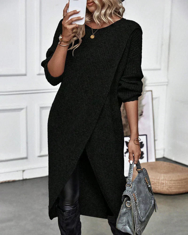Emma™ Luxurious Knit Dress with Slit for Women