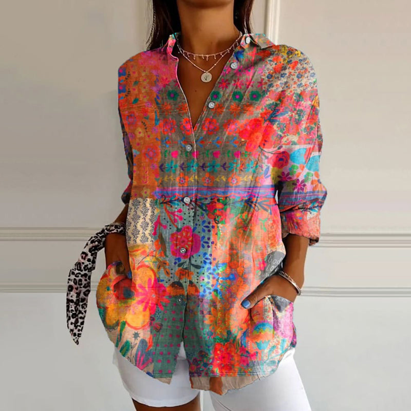 Anna™ Elegant Blouse with Floral Print