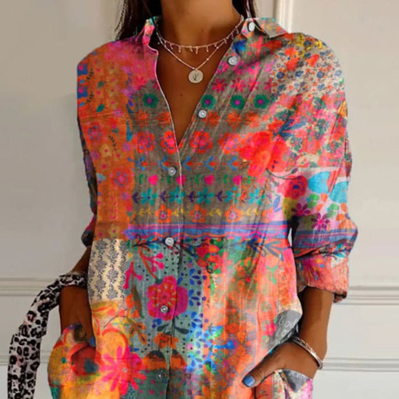 Anna™ Elegant Blouse with Floral Print
