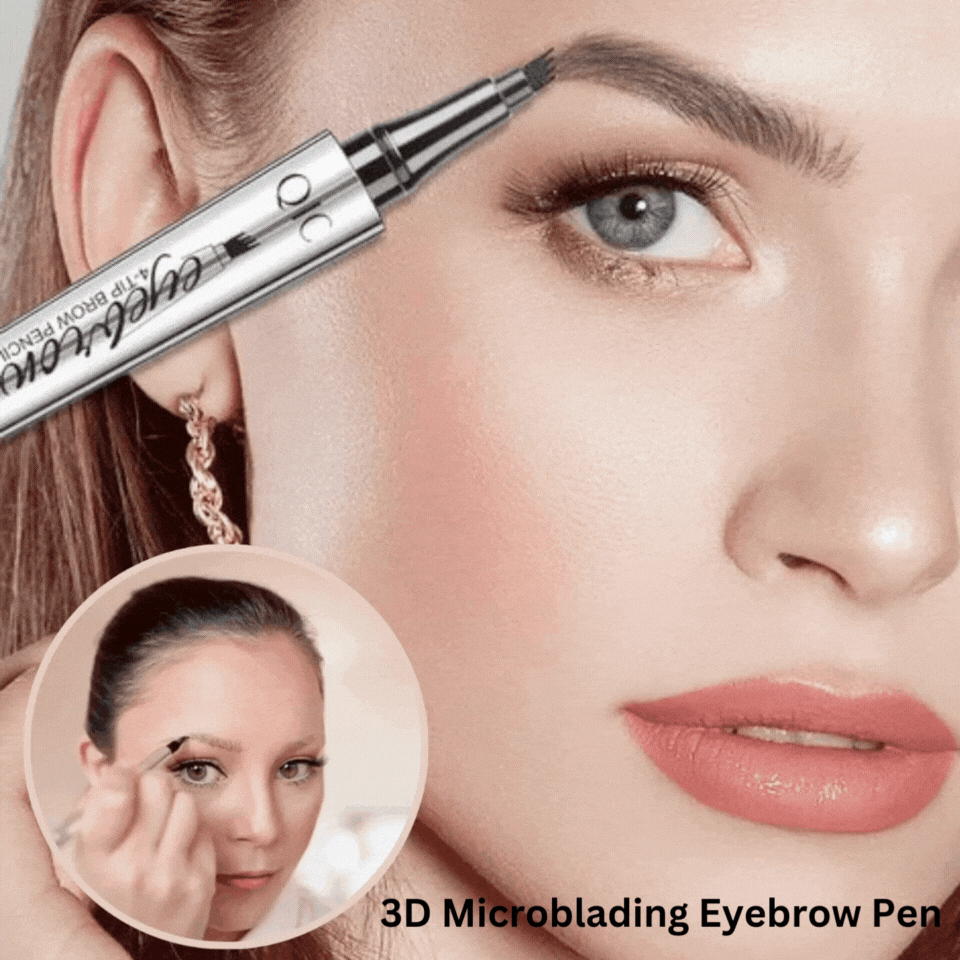 3D Waterproof Microblading Eyebrow Pen with 4 Prong Tip Tattoo Pencil
