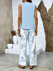 Two-Piece Sleeveless Women's Top and Straight-Leg Pants | Chic