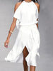 Madonna™ Elegant Dress with Fashionable Shoulder Cutouts