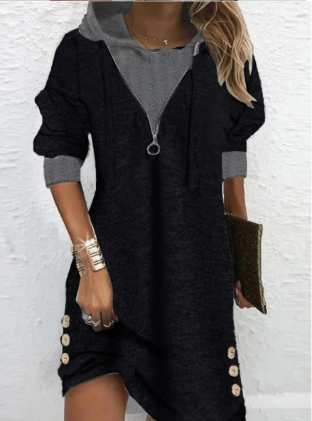 Gwen™ Elegant Knit Comfort Women's Shirt Dress