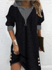 Gwen™ Elegant Knit Comfort Women's Shirt Dress