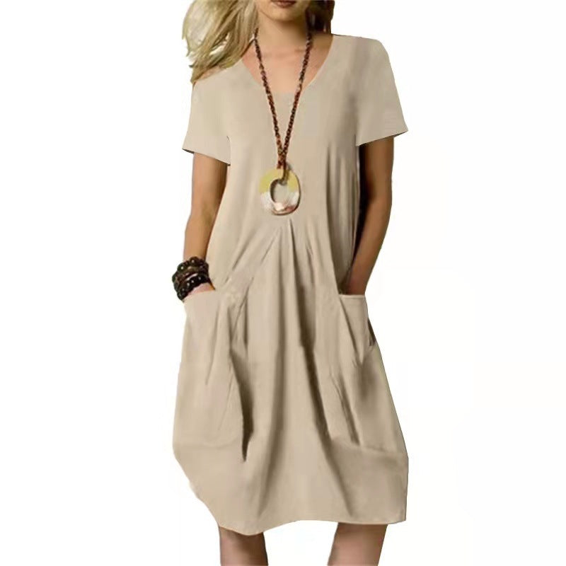 Carly™ Summer Solid Color Loose Fit Dress