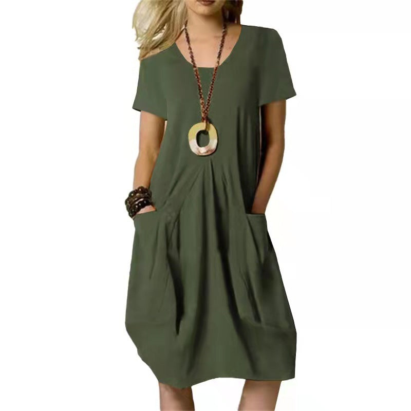 Carly™ Summer Solid Color Loose Fit Dress