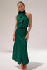 Aveline – Elegant Satin Halter Maxi Dress for Women