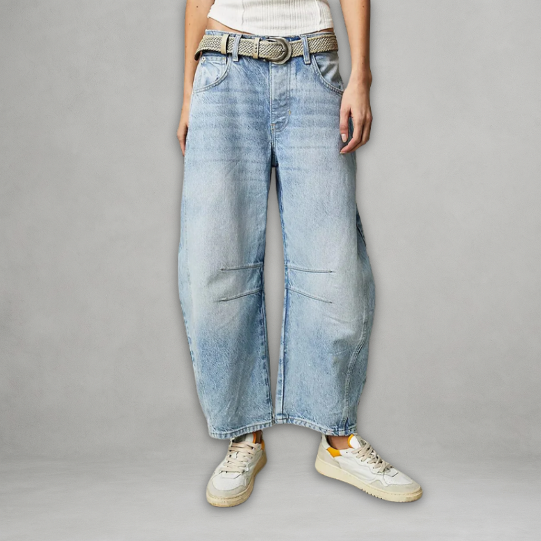 Women's Baggy Jeans with Wide Leg – Casual Fit