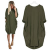 Women’s Summer Dress with Loose Fit and Round Neckline | Midi