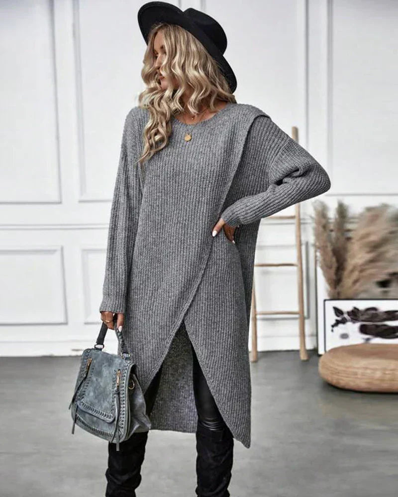 Emma™ Luxurious Knit Dress with Slit for Women