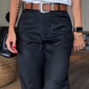Women's Striped Business Suit Trousers - Elegant & Modern