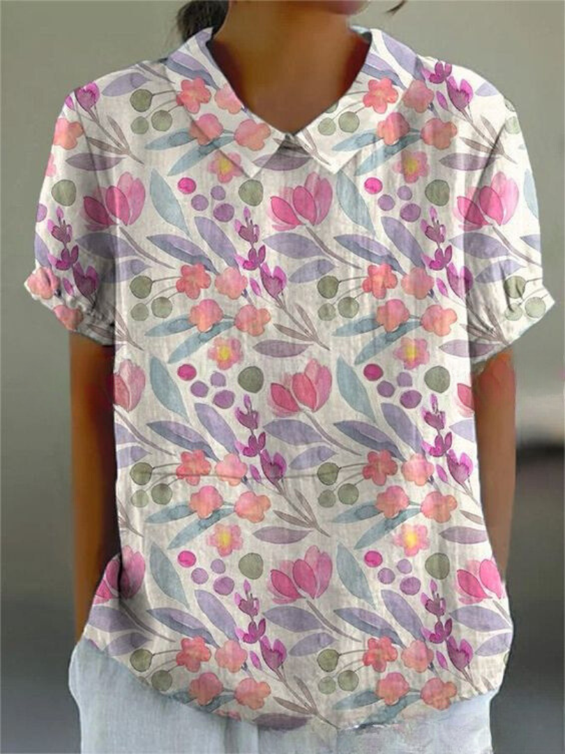 Women's Vintage Floral Pattern Blouse | Casual