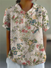 Women's Vintage Floral Pattern Blouse | Casual