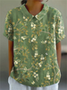 Women's Vintage Floral Pattern Blouse | Casual