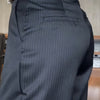 Women's Striped Business Suit Trousers - Elegant & Modern