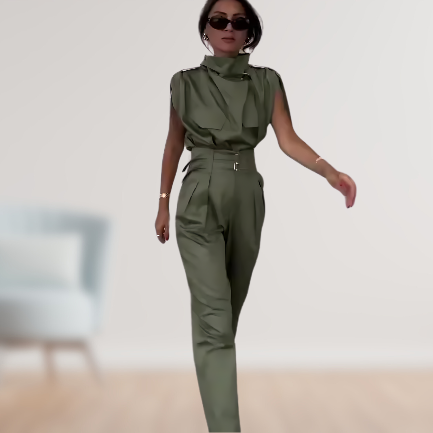Alicia | Figure-Flattering Design with Decorative Belt Women's Set