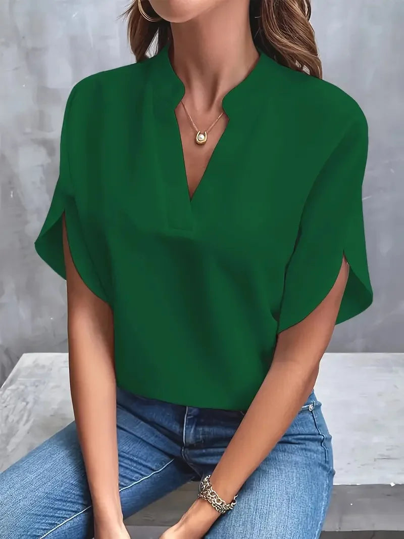Isalie™ Elegant V-Neck Blouse