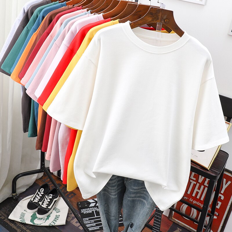 Amélie - Oversized Cotton Basic T-Shirt for Women