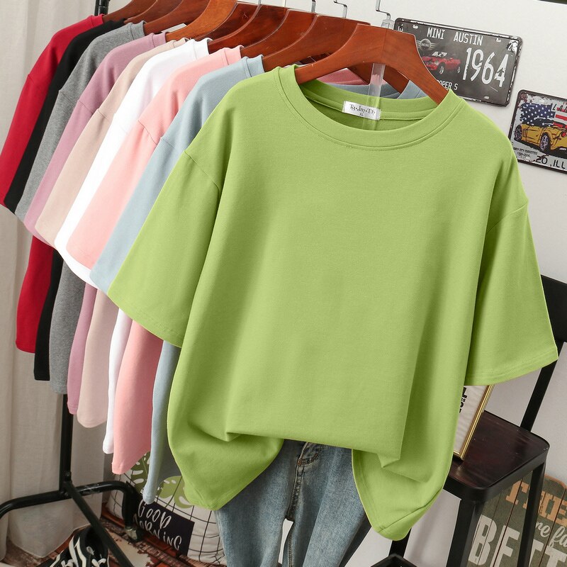 Amélie - Oversized Cotton Basic T-Shirt for Women