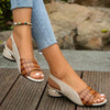 Stylish Open-Toe Sandals for Women | Low Block Heel