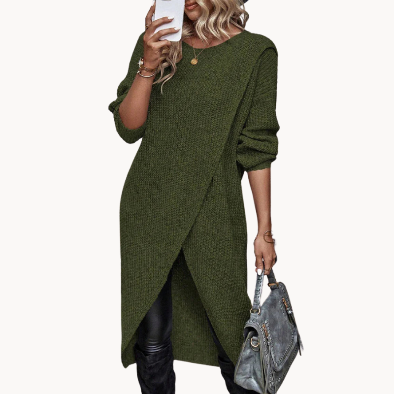 Emma™ Luxurious Knit Dress with Slit for Women