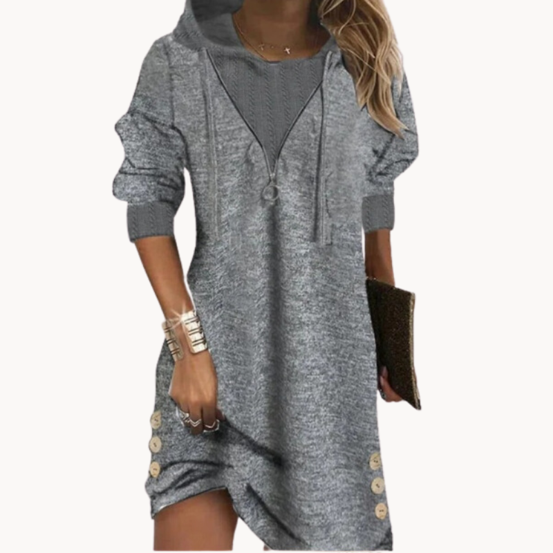 Gwen™ Elegant Knit Comfort Women's Shirt Dress
