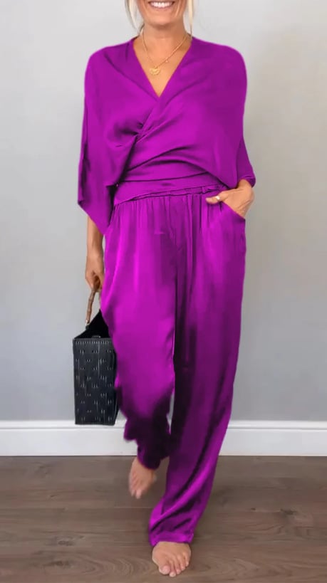 Sophia™ Casual Satin Jumpsuit