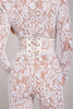 Women's jumpsuit with a fitted cut and lace details – wide-leg