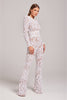 Women's jumpsuit with a fitted cut and lace details – wide-leg