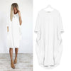 Women’s Summer Dress with Loose Fit and Round Neckline | Midi