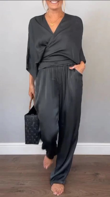 Sophia™ Casual Satin Jumpsuit