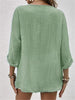 Fayo™  Effortless Blouse Top with V-Neck and Button Placket