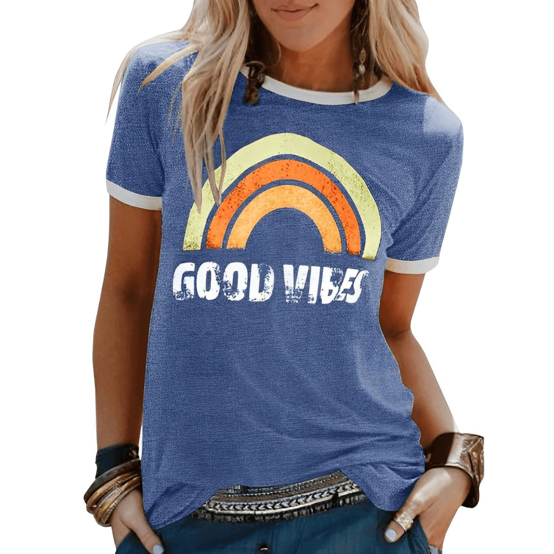 Tatiana – Retro Good Vibes Graphic T-Shirt for Women