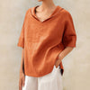 Lena™ Women's Linen Blouse with V-Neck