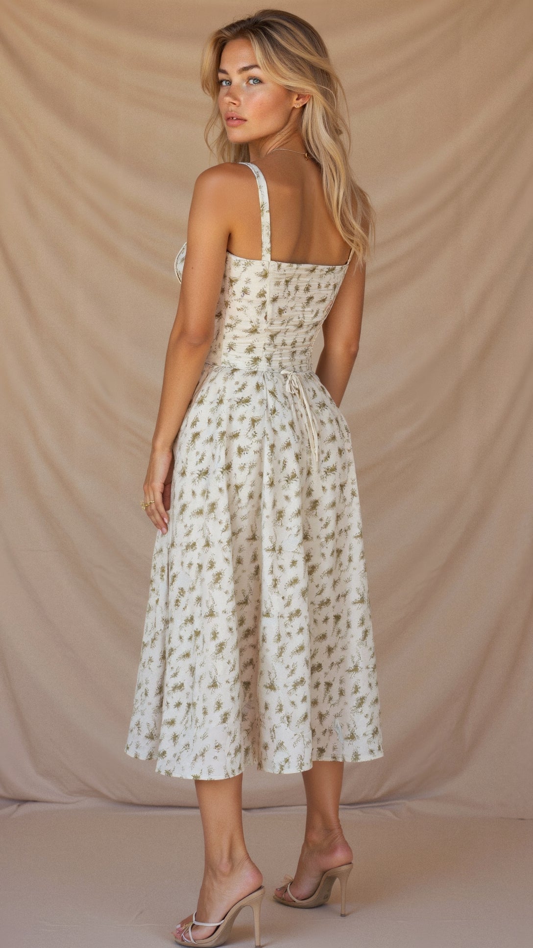 Arabella Tailored Women's Dress with Lacing and Heart Neckline
