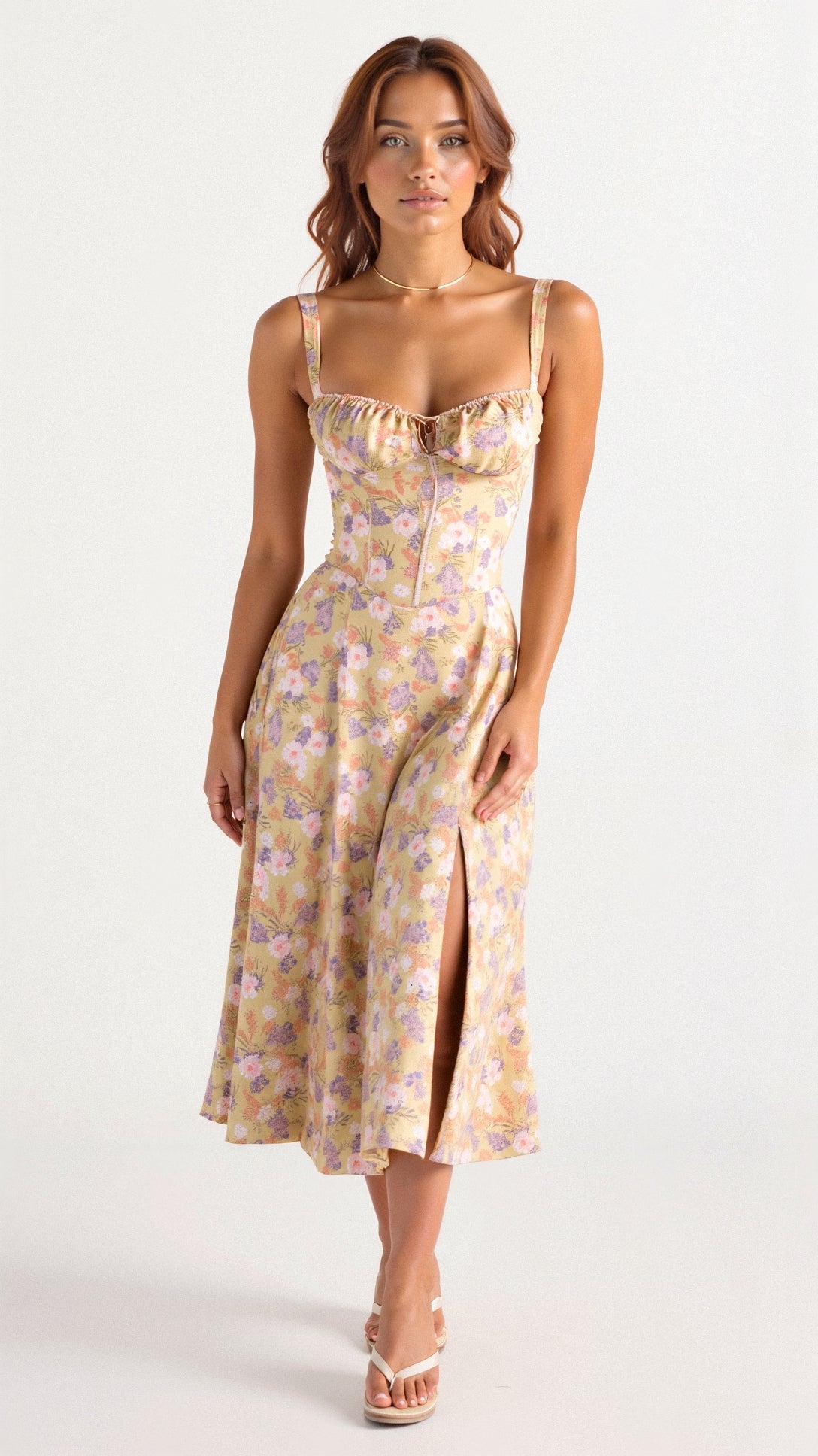 Arabella Tailored Women's Dress with Lacing and Heart Neckline