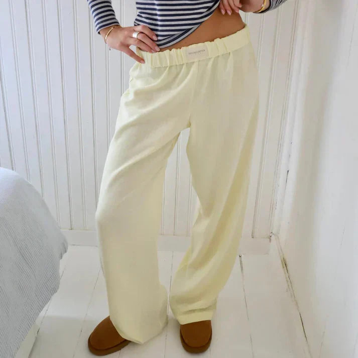 Women's Linen Pants with Loose Fit – Various Colors