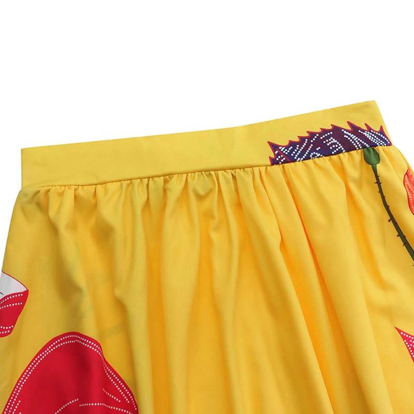 Women's Flower Print High-Waisted Stylish Skirt | Maxi