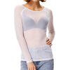 Valentina – Transparent Mesh Long-Sleeve Top for Women