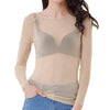 Valentina – Transparent Mesh Long-Sleeve Top for Women